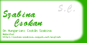 szabina csokan business card