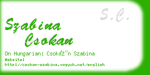 szabina csokan business card